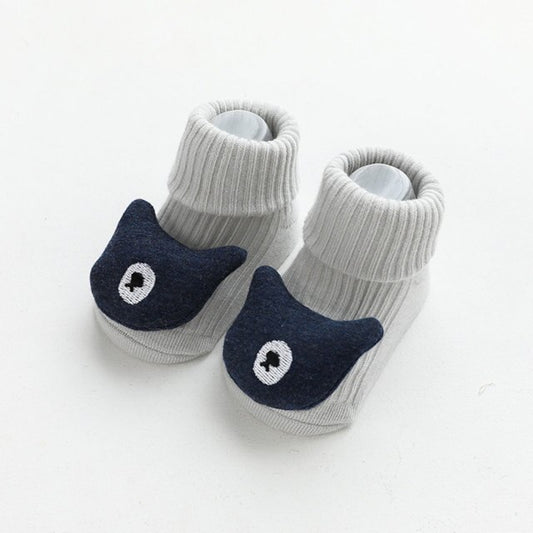 Baby Socks Autumn Winter Soft Cotton Baby Girls Foot Cover Newborn 3D Cartoon Animal Cute Bebe Socks Anti Slip Floor Sock Spring