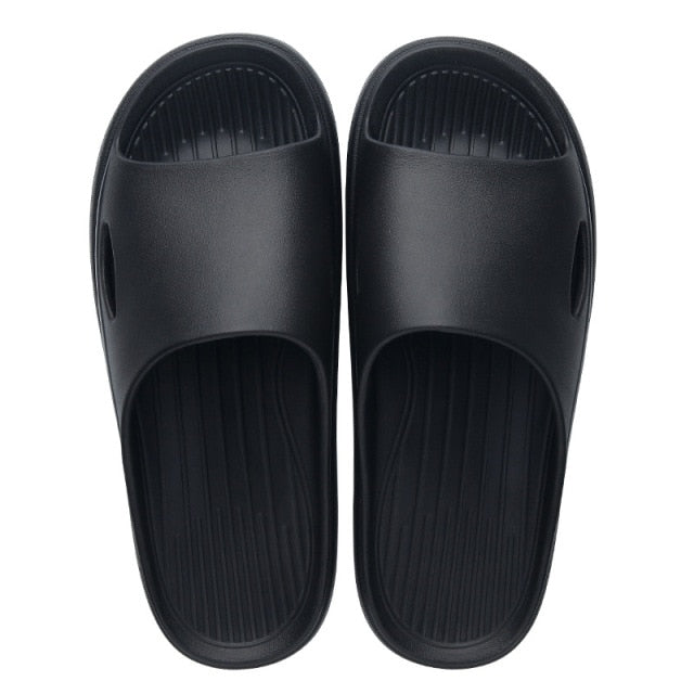 New Couples Stylish Sandals Slip-Proof Thick-Soled Indoor Outdoor Men Flip Flops House Shoes Woman Super Sof Bathroom Slippers - Shop 24/777
