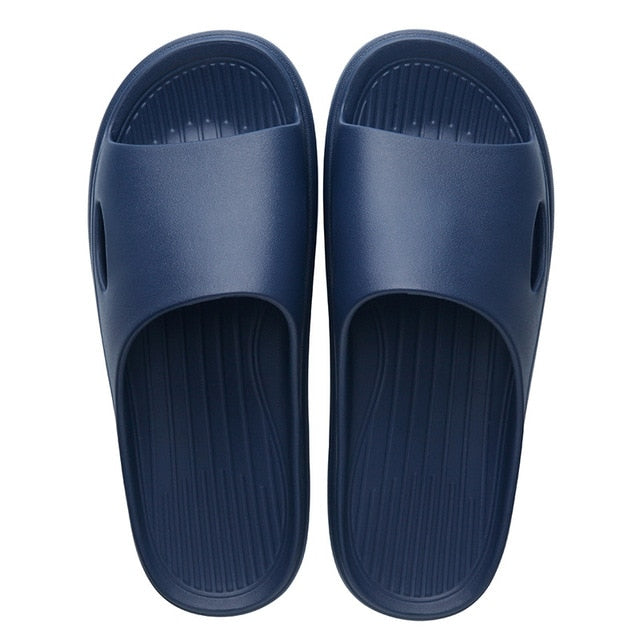 New Couples Stylish Sandals Slip-Proof Thick-Soled Indoor Outdoor Men Flip Flops House Shoes Woman Super Sof Bathroom Slippers - Shop 24/777