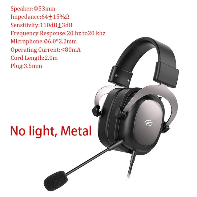 HAVIT Wired Headset Gamer PC 3.5mm PS4 Headsets Surround Sound & HD Microphone Gaming Overear Laptop Tablet Gamer - Shop 24/777