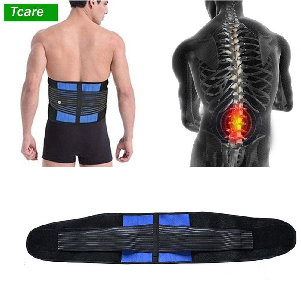 Lumbar Back Brace Support Belt - Lower Back Pain Relief Massage Band for Herniated Disc Sciatica and Scoliosis for Men & Women