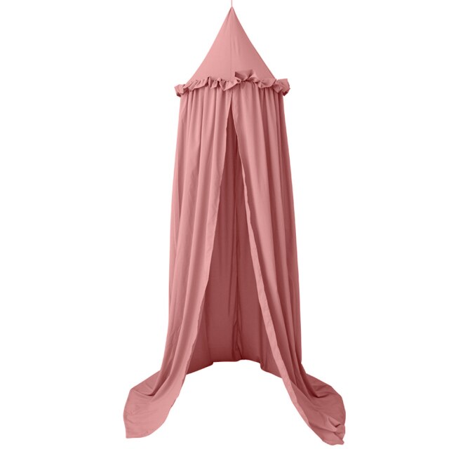 Kids Bed Canopy Bed Curtains Girl Princess Round Dome Canopy Baby Crib Cot Hanging Tent Children Play Tent House Room Decoration