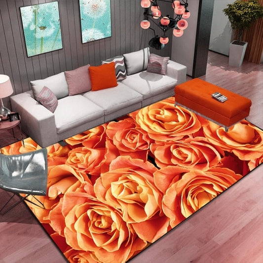High Quality Abstract Flower Art Carpet For Living Room Bedroom Anti-Slip Floor Mat Fashion Kitchen Carpet Area Rugs