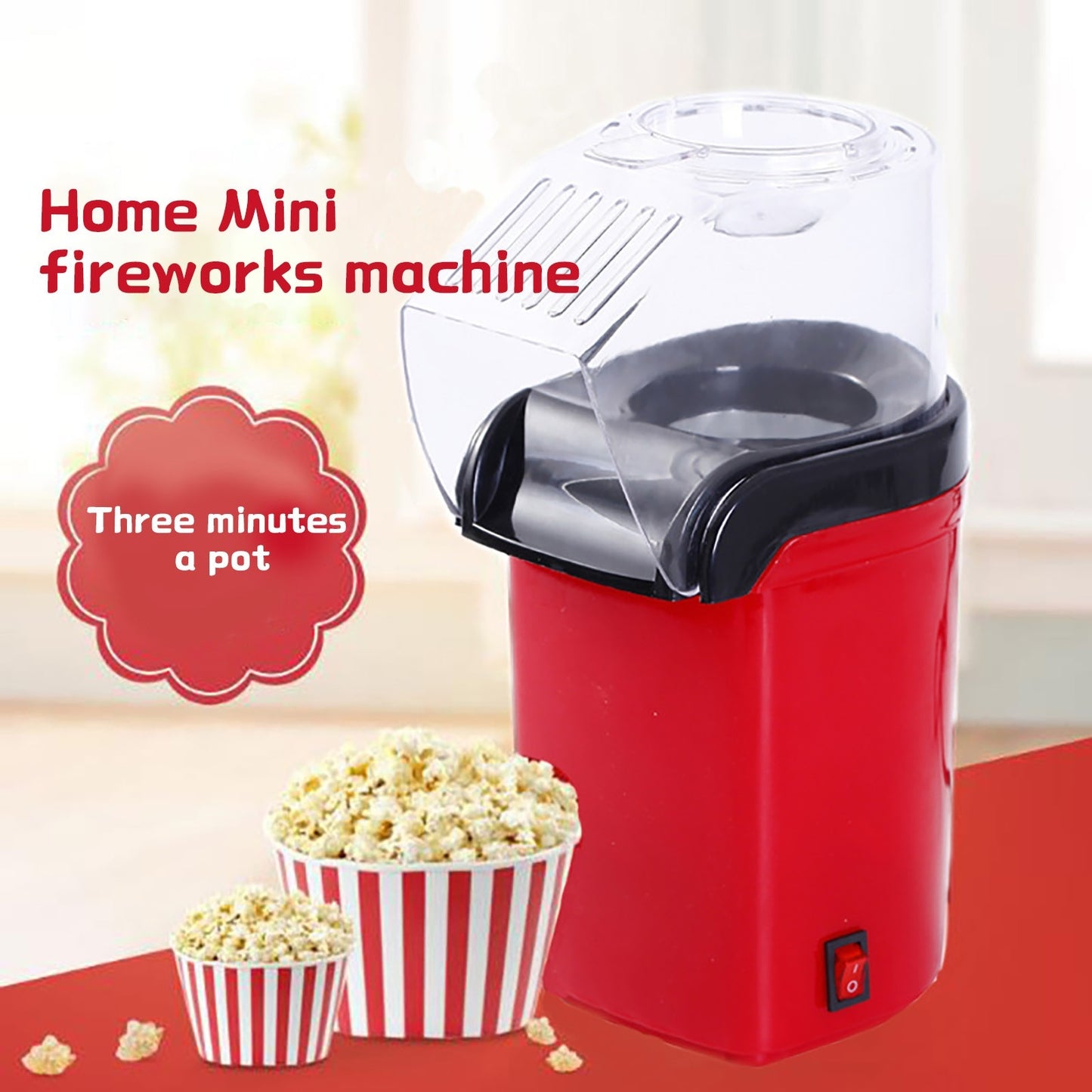 Mini Household Eletric Popcorn Maker Silicone Popcorn Machine Hot Air Automatic Popper Snacks Gift For Kids Children#dg4