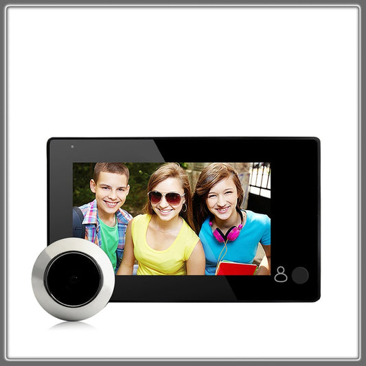 1080P Peephole Door Camera 4.3 Inch Color Screen With Door Bell LED Lights Electronic Doorbell Viewer Security  M4300B