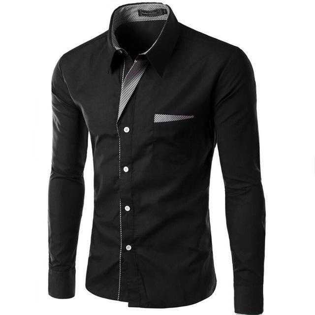 2021 Hot Sale New Fashion Camisa Masculina Long Sleeve Shirt Men Slim fit Design Formal Casual Brand Male Dress Shirt Size M-4XL