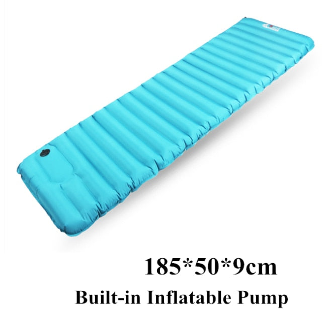 Air Camping Mats Inflatable Cushion Moistureproof Outdoor Hiking Picnic Tent Plaid Pad Home Rest Double Sleeping Bag Mattress