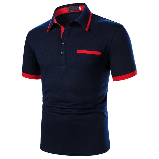 Men Polo Men Shirt Short Sleeve Polo Shirt Contrast Color Polo New Clothing Summer Streetwear Casual Fashion Men Tops