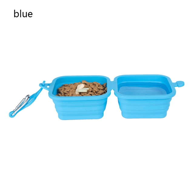 Foldable Bowl Dish For Dogs Cat Outdoor Pet Feeder Portable Pet Product Travel Collapsible Silicone Dog Bowl Food Water Feeding