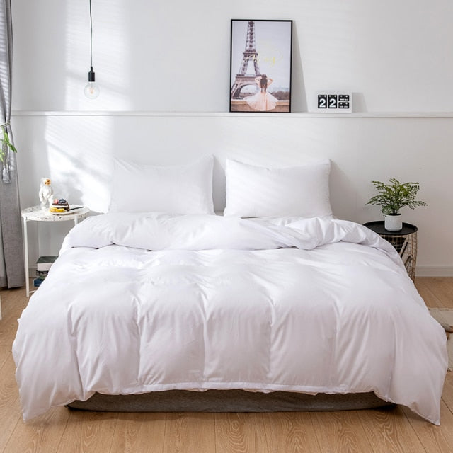 Solid Color Sanding Polyester Bedding Set 2/3PCS Duvet Cover Set,Comfortable Bed Linens (No Fitted Sheet) Home Textile