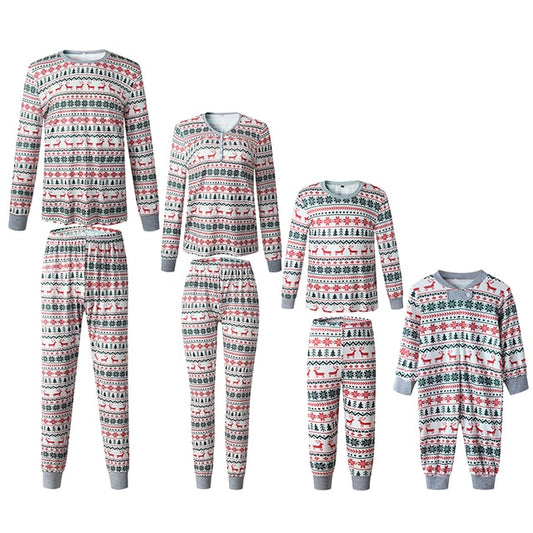 2021 Family Christmas Pajamas Matching Moose Clothes Set New Year Mom and Daughter Father Mother Son Outfit Kid Baby Nightwear