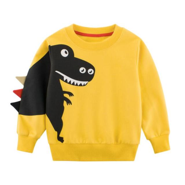 Brand Spring Children's Clothing Printed Cartoon Animal Clothes 2-8y Baby Boys Dinosaur Sweatshirt Long Sleeved Clothes Tops - Shop 24/777