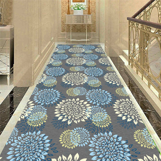 Floral Living Room Carpets Moroccan Style Corridor Hallway Rug Mat Kitchen Floor Area Rug Flannel Non-slip Modern Bed Room Rugs