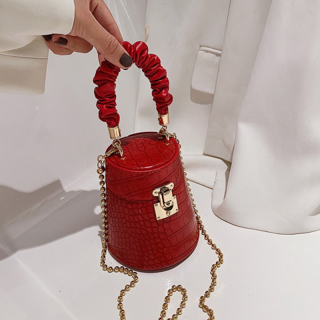 Crocodile Pattern Small Bucket Bag Crossbody Bags for Women 2021 Fashion Purses and Handbags Luxury Female Designer Bag Brand