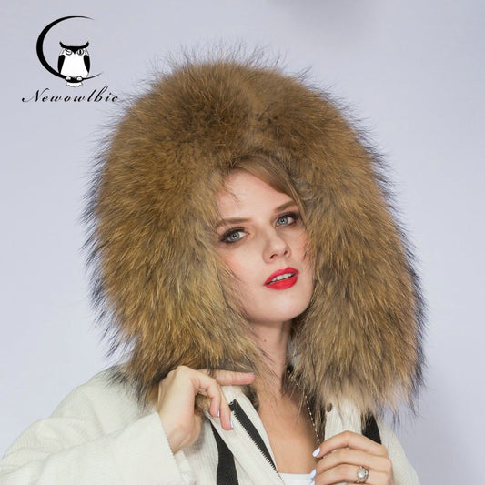 100% Real Natural Real fur collar genuine raccoon fur scarf cap collar 70cm-80cm For Parkas Coats for women men Male Jackets