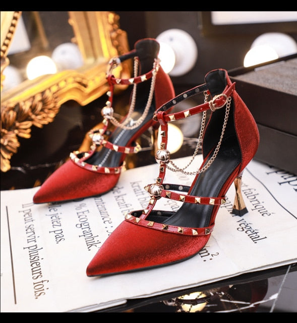 2021 Brand women Pumps luxury Crystal Slingback High heels Summer bride Shoes Comfortable triangle Heeled Party Wedding Shoes