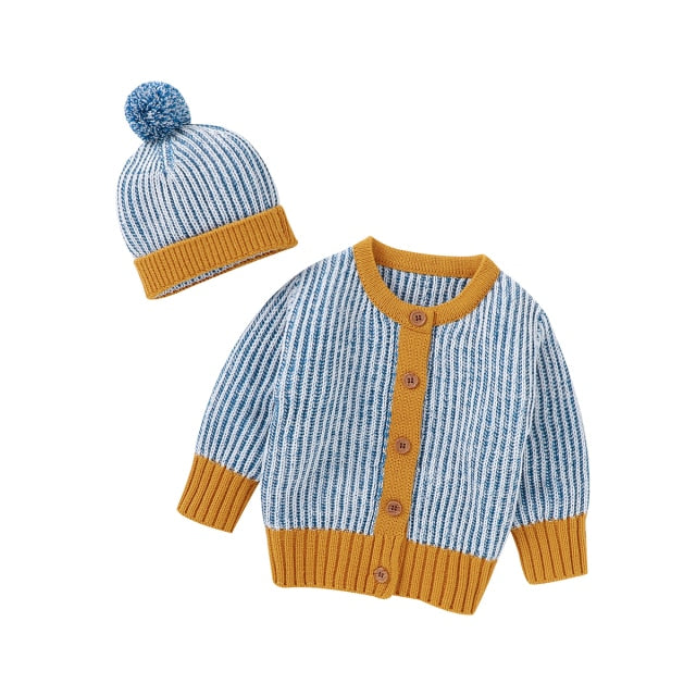 Baby Sweaters Cardigans Long Sleeve Newbron Infant Unisex Knitted Jackets & Coats Button Up Toddler Kids Knitwear Clothes Autumn