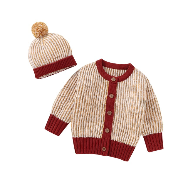 Baby Sweaters Cardigans Long Sleeve Newbron Infant Unisex Knitted Jackets & Coats Button Up Toddler Kids Knitwear Clothes Autumn