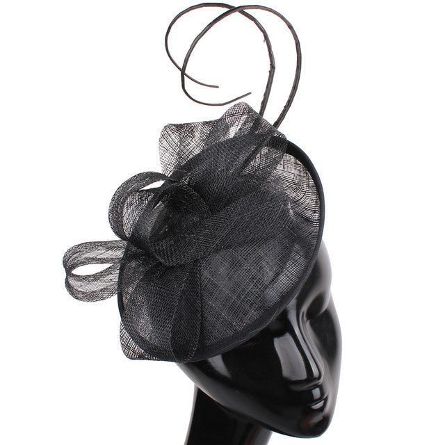 Formal Dress Sinamay Women Fascinator Headwear Birthday Mesh Millinery Cap Church Headpiece Suit For Ladies Hair Accessories