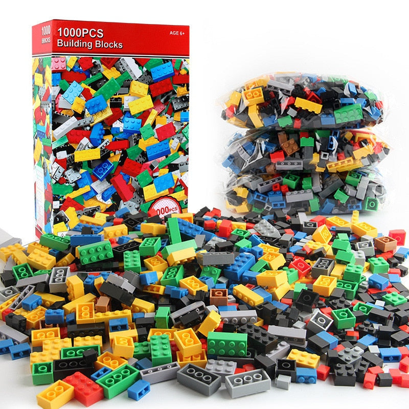1000 Pieces DIY Creative Building Blocks Bulk Sets City Classic  Bricks Assembly Brinquedos Educational Toys for Children