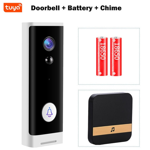 Tuya WiFi Doorbell Smart Home Wireless Video Doorbell Intercom Security Outdoor Door Camera 1080P HD Home Video Surveillance PIR