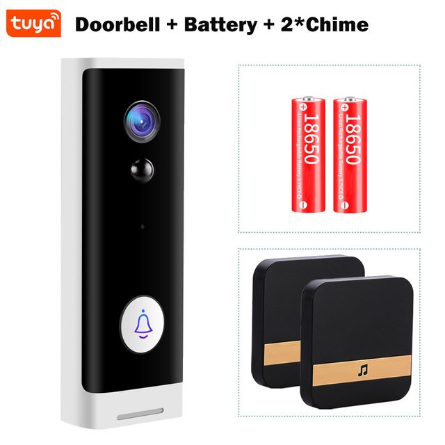 Tuya WiFi Doorbell Smart Home Wireless Video Doorbell Intercom Security Outdoor Door Camera 1080P HD Home Video Surveillance PIR