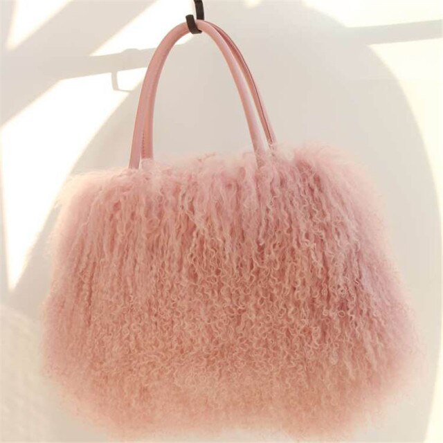 Luxury Handbag Ladies Bag Designer Winter Fur Fashion Shoulder Bag Handbags  Beach Wool Women's Large Capacity