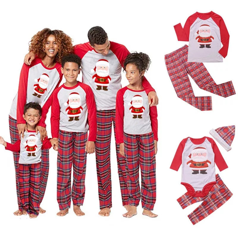 2021 Family Christmas Pajamas Matching Santa Claus Adult Father Mother Kid Clothes Xmas Pyjamas Dad Mom Daughter Son Outfit Pjs