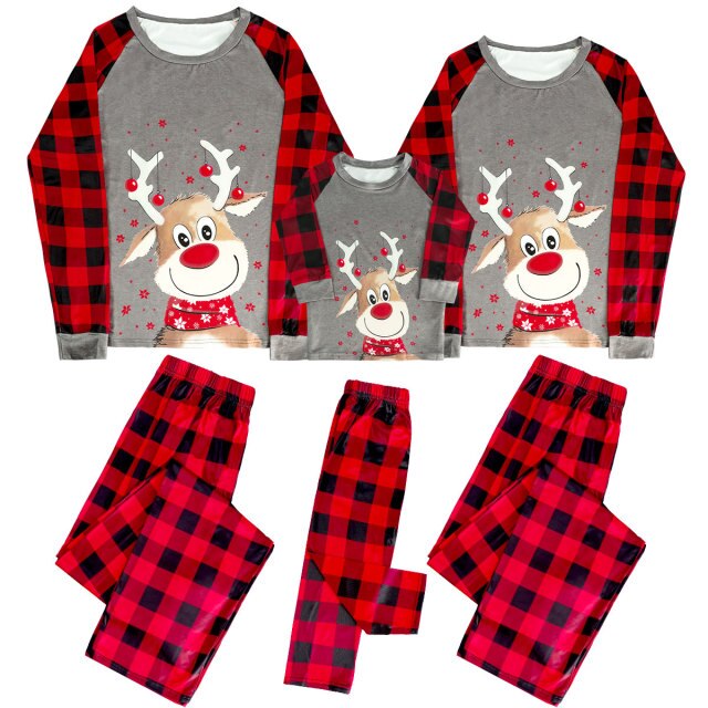 Family Christmas Pajamas 2021 Adult Matching Xmas Sleepwear Set Kids Boys Elf New Year Nightwear Mother Daddy Festival Deer Pjs