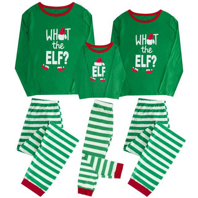 Family Christmas Pajamas 2021 Adult Matching Xmas Sleepwear Set Kids Boys Elf New Year Nightwear Mother Daddy Festival Deer Pjs