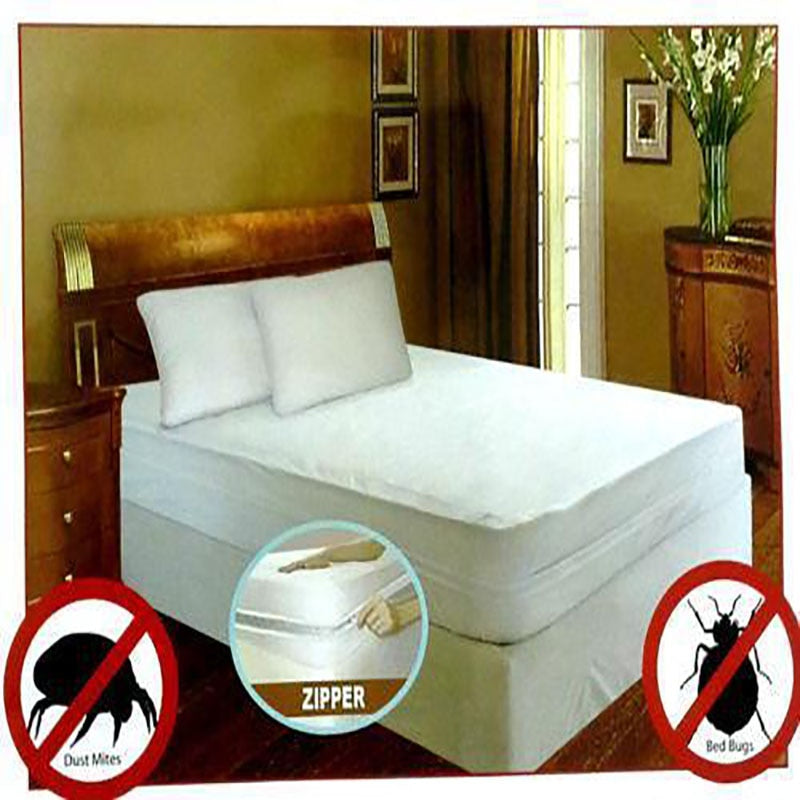 Premium Zippered Mattress Encasement Bed Bug Dust Mite Proof and Waterproof Breathable Noiseless and Viny Free Twin Queen Size