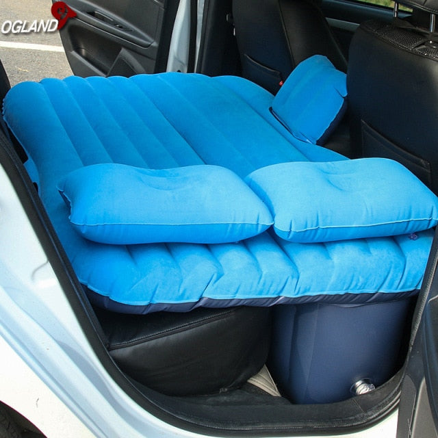 OGLAND Car Air Inflation Travel Bed for Universal Back Seat Mattress Multi functionl Sofa Pillow Outdoor Camping Mat Cushion